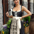 2-teiliges Midi-Dirndl mit Schürze für das Oktoberfest - Damen Dirndl-Kostüm